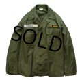 【60's】【米軍実物】ビンテージ【U.S.ARMY】【OG107】平ボタン【ユーティリティシャツ】【サイズ Ｓ】 