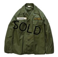【60's】【米軍実物】ビンテージ【U.S.ARMY】【OG107】平ボタン【ユーティリティシャツ】【サイズ Ｓ】 