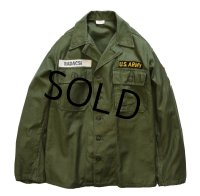 【60's】【米軍実物】ビンテージ【U.S.ARMY】【OG107】平ボタン【ユーティリティシャツ】【サイズ Ｓ】 