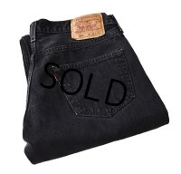 【ビンテージ】【USA製】【LEVI'S】【リーバイス】【501】黒【ブラックデニム】【34×34】 