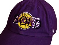 【ビンテージ】NBA【Los Angeles・LAKERS】【ロサンゼルス・レイカーズ】【紫】【ベースボールキャップ】   