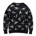 【BOY LONDON】【黒】【ロゴ】【総柄】【スウェット】【サイズＳ】 