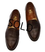 【ビンテージ】【オールデン】【Alden】【ペニーローファー】【レザーシューズ】スリッポン【ブラウン】【11 1/2 C/E】【29.5cm程度】 