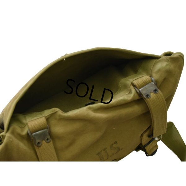 画像6: 40's【ビンテージ】ww2【米軍実物】 U.S.ARMY【ショルダーバッグ】ステンシル入り【ミュゼットバッグ】