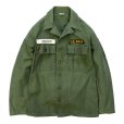 画像1: 【60's】【米軍実物】ビンテージ【U.S.ARMY】【OG107】平ボタン【ユーティリティシャツ】【サイズ Ｓ】<br> (1)