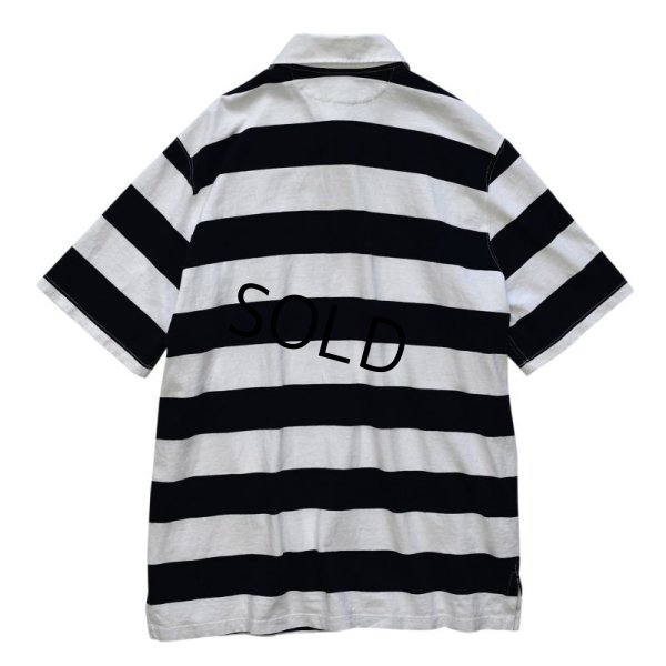 画像4: 【ラルフローレン】【白×黒】【ボーダー柄】【半袖】【ラガーシャツ】【ポロシャツ】【サイズＸＬ】 
