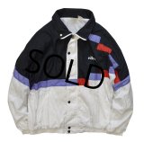 【ellesse】【ビンテージ】【黒×白×青×赤】【ナイロンジャケット】【サイズＬ】 