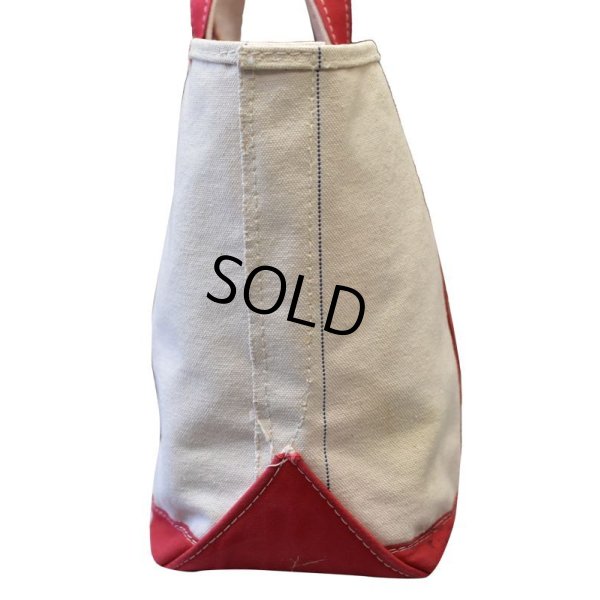 画像5: 耳付き 80's【ビンテージ】 【USA製】【L.L.bean】【L.L.ビーン】【キャンバス】【トートバッグ】【白×赤】 