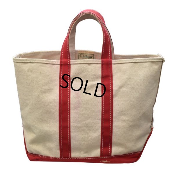 画像4: 耳付き 80's【ビンテージ】 【USA製】【L.L.bean】【L.L.ビーン】【キャンバス】【トートバッグ】【白×赤】 