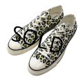 【新品未使用】【コンバース】converse【CT70】【164410C】【白×黄緑】【ヒョウ柄】【チャックテイラー】【オールスター】【ローカット】【サイズ30.5ｃm】 