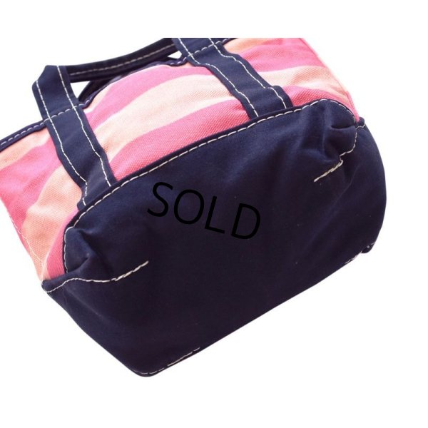 画像7: USA製【ビンテージ】LLビーン  【L.L.bean】【ピンク×紺】【ボーダー柄】【天ファスナー】【トートバッグ】【ミニトート】