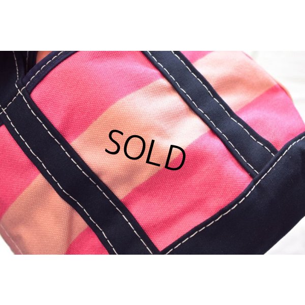 画像3: USA製【ビンテージ】LLビーン  【L.L.bean】【ピンク×紺】【ボーダー柄】【天ファスナー】【トートバッグ】【ミニトート】