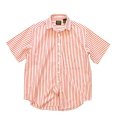 訳あり　ビンテージ【エディーバウアー】【白☓赤ストライプ】【半袖シャツ】【レディースＭ】 