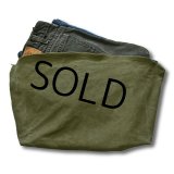 40's【ビンテージ】【米軍】【U.S.ARMY】コの字止めタロン コットンバッグ【トラベルバッグ】 