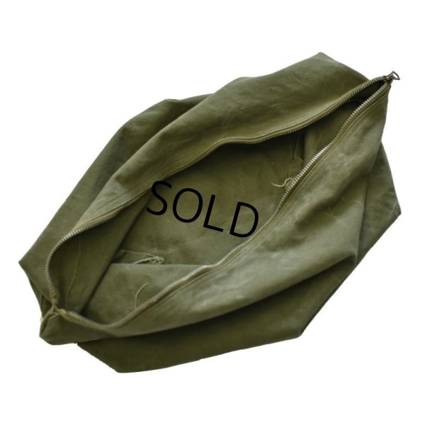 画像4: 40's【ビンテージ】【米軍】【U.S.ARMY】コの字止めタロン コットンバッグ【トラベルバッグ】