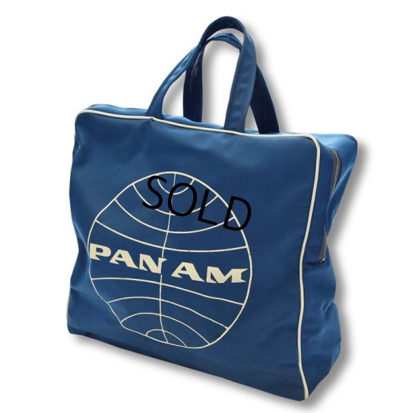 画像1: 70's【ビンテージ】【PANAM AIRLINE】【パンナム】パンアメリカン航空【エアラインバッグ】トートバッグ ハンドバッグ  