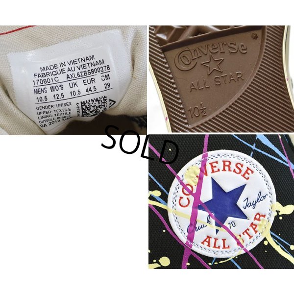 画像3: 【新品未使用】【コンバース】converse【CT70】【黒】【ペンキ加工】【チャックテイラー】【ハイカット】【サイズ２９cm】 