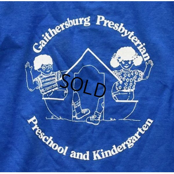 画像2: 90's【USA製】【ビンテージ】スクリーンスターズ【青】幼稚園【Gaithersburg Presbyterian】【Tシャツ】【サイズＬ】 