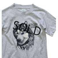 【USA製】【ビンテージ】【シベリアンハスキー】犬【Tシャツ】【サイズS程度】レディース古着【youth L】 