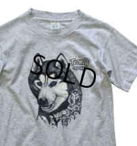 【USA製】【ビンテージ】【シベリアンハスキー】犬【Tシャツ】【サイズS程度】レディース古着【youth L】 