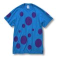画像1: 【ビンテージ】【水色×紫】水玉Tシャツ 【サイズM】<br> (1)