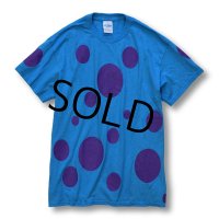 【ビンテージ】【水色×紫】水玉Tシャツ 【サイズM】 