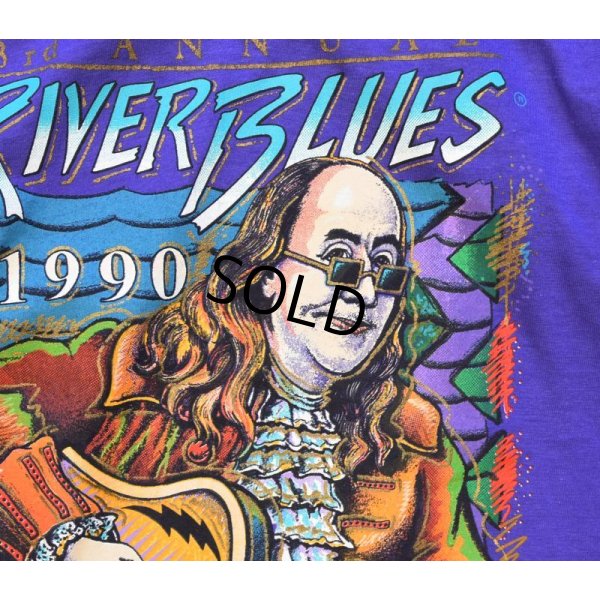 画像3: 【USA製】【90's】 【ビンテージ】【Hanes】ヘインズ【RIVER BLUES】Tシャツ 紫【サイズM】  