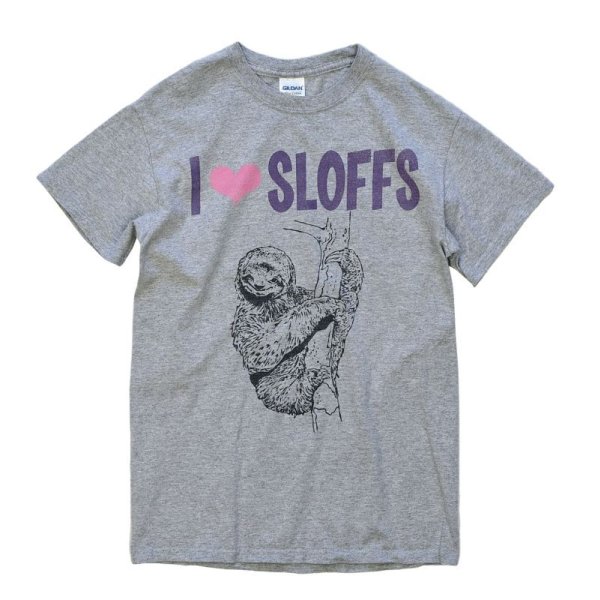 画像4: 【ビンテージ】【グレー×紫】【I ❤ SLOFFS】ナマケモノ Tシャツ 【サイズS】 