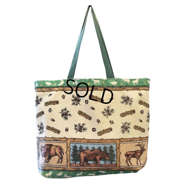 画像3: ハンドメイド【YELLOW STONE】【総柄トートバッグ】 