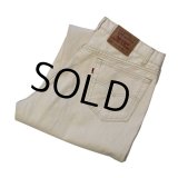 【ビンテージ】【USA製】【LEVI'S】【リーバイス５６０】560【デニムパンツ】【オフホワイト】白【36Ｘ30】 