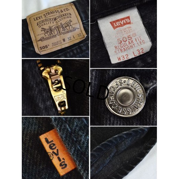 画像3: 【ビンテージ】【USA製】【LEVI'S】【リーバイス】５０５【505】黒【ブラックデニム】【32×32】 