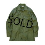 【60's】【米軍実物】ビンテージ【U.S.ARMY】【OG107】【平ボタン】【ユーティリティシャツ】【サイズ14 1/2】 