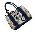 程度良好【J.CREW】Ｊクルー【パッチワーク】【トートバッグ】【ミニトート】 