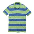 【ラルフローレン】 【POLO ralph lauren】【黄緑ｘ水色ｘ白】【ボーダー】【ポロシャツ】 【サイズＭ】  