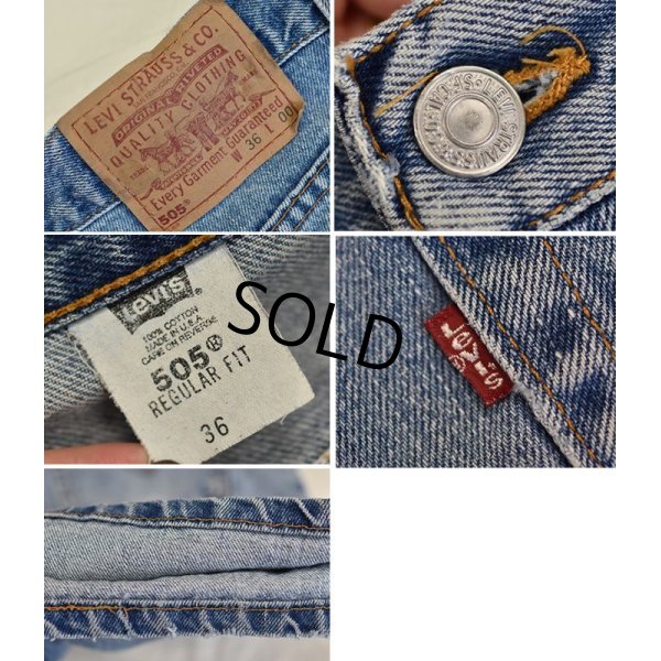 画像2: 【ビンテージ】【USA製】【LEVI'S】【リーバイス】５０５【505】ショートカットデニム【ショートパンツ】【W36】 