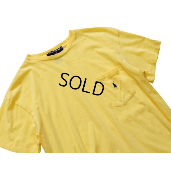 画像1: 【ビンテージ】【ポロスポーツ】【POLO SPORT】【黄色】ポケT【ポケット付きTシャツ】【サイズM】 