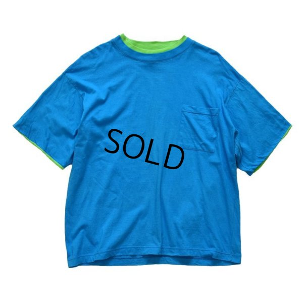 画像3: ギリシャ製【青×緑】ポケＴ【ポケット付きTシャツ】【Tシャツ】【サイズL】 