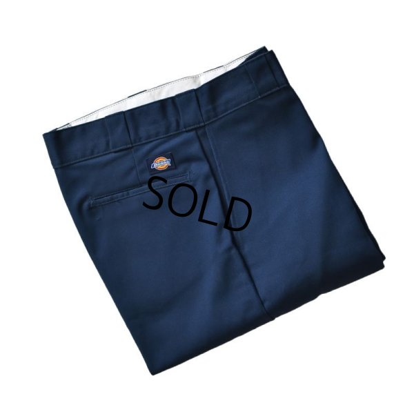 画像1: USA製【デッドストック】【ビンテージ】【ディッキーズ】【Dickies】【ネイビー・紺】【ワークパンツ】【34×32】 