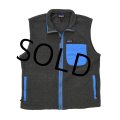 【パタゴニア】patagonia　グレー×青【シンチラフリースベスト】【フリースベスト】【サイズXL】 