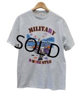 【ビンテージ】【グレー】MILITARY B-MORE STYLE【Tシャツ】 サイズＬ 