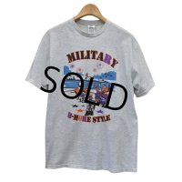【ビンテージ】【グレー】MILITARY B-MORE STYLE【Tシャツ】 サイズＬ 