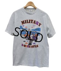 【ビンテージ】【グレー】MILITARY B-MORE STYLE【Tシャツ】 サイズＬ 