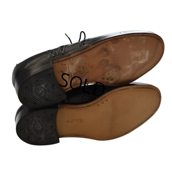 画像6: デッドストック【イングランド製】SANDERS【サンダース】【黒】【ウィングチップシューズ】【サイズ8】【26.5cm程度】