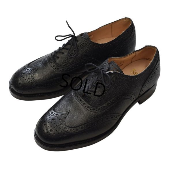 画像7: デッドストック【イングランド製】SANDERS【サンダース】【黒】【ウィングチップシューズ】【サイズ8】【26.5cm程度】