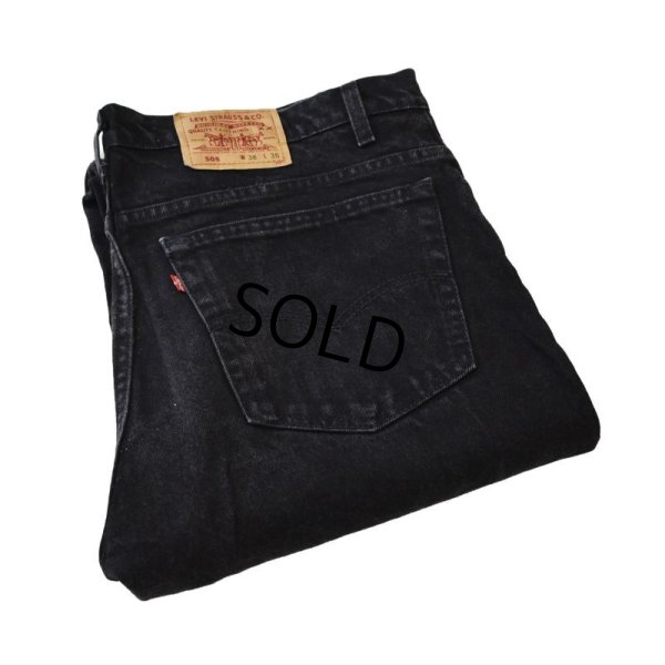 画像1: 大きめサイズ‼【USA製】【ビンテージ】【LEVI'S】【リーバイス５０５】505 黒【ブラックデニム】【デニムパンツ】【38Ｘ36】 