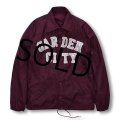 80's【ビンテージ】【Birdie】エンジ【GARDEN CITY】ナイロン コーチジャケット 【サイズＳ程度】 
