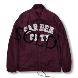 80's【ビンテージ】【Birdie】エンジ【GARDEN CITY】ナイロン コーチジャケット 【サイズＳ程度】 