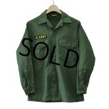 【60's】【米軍実物】ビンテージ【U.S.ARMY】【OG107】【ユーティリティシャツ】【サイズ14 1/2×31】 