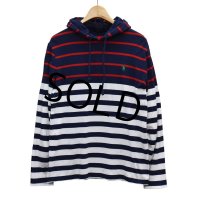 【ラルフローレン】【POLO ralph lauren】【紺×白×赤】【フード付き】【カットソー】パーカー【サイズＭ】 