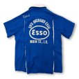 画像4: 60's【ビンテージ】【ESSO】【青色】【レーヨンボーリングシャツ】【フロッキー】【サイズML】<br> (4)